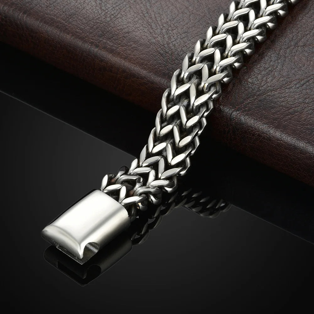 Stainless Steel Braided Double Row Front and Rear Fish Scale Alloy
