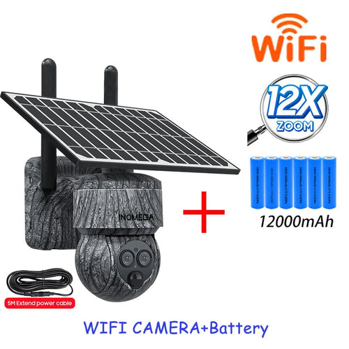 INQMEGA 8MP 4G SIM Card / WIFI Solar Camera Outdoor Security