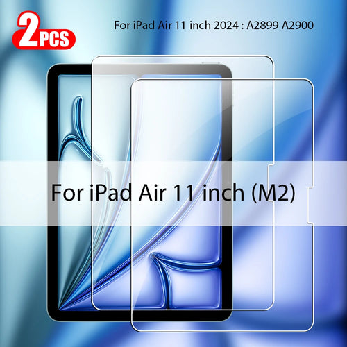 2Pcs Tempered Glass Screen Protector For Ipad Pro 13 11 12.9 M4 Air 5