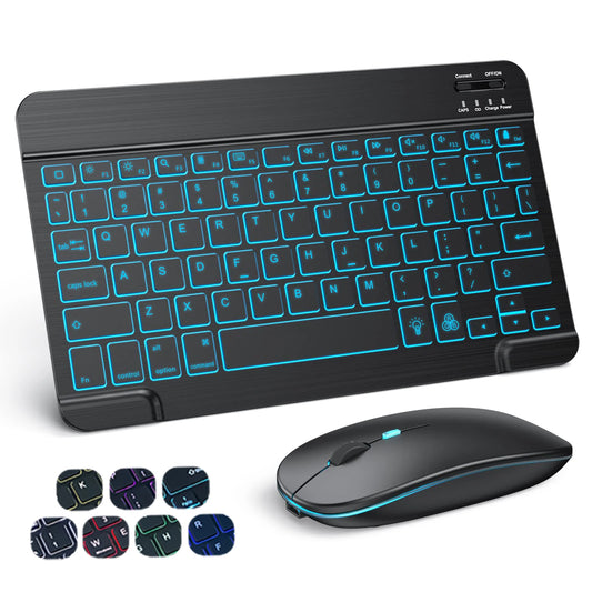 10 inch Backlit For iPad Keyboard and Mouse Backlight Bluetooth