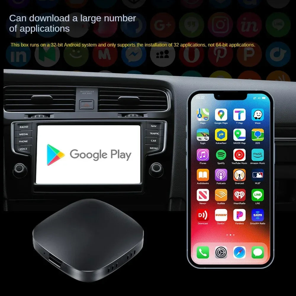 CarPlay Ai Box Android13 Tv Box Support Netflix YouTube Wireless