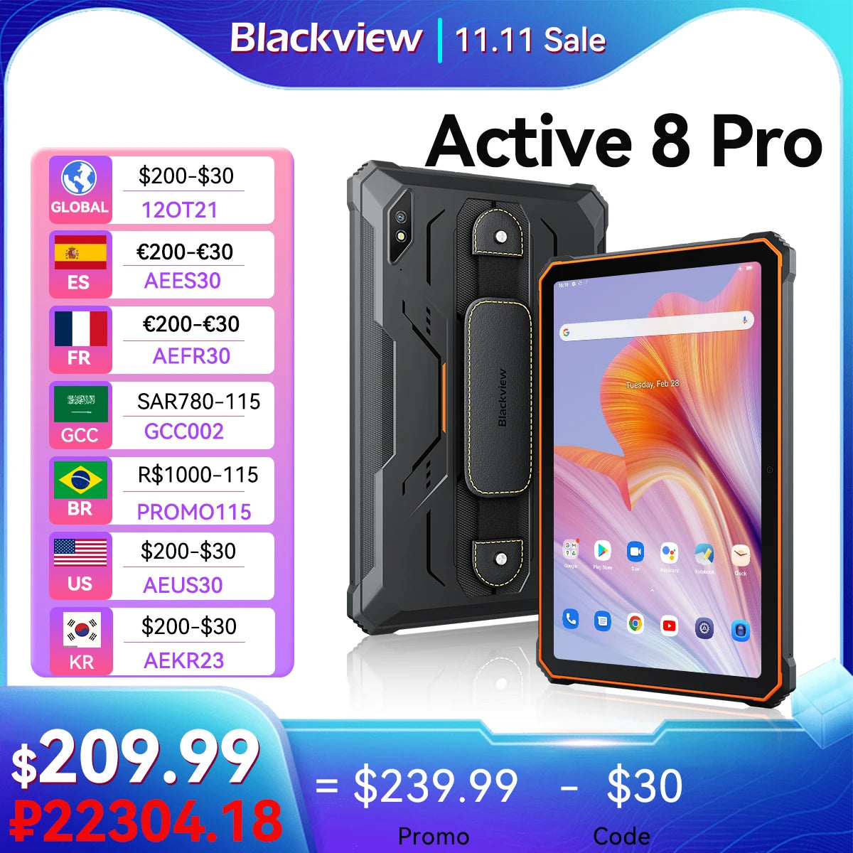 [World Premeire] Blackview Active 8 Pro Rugged Tablets Android 13