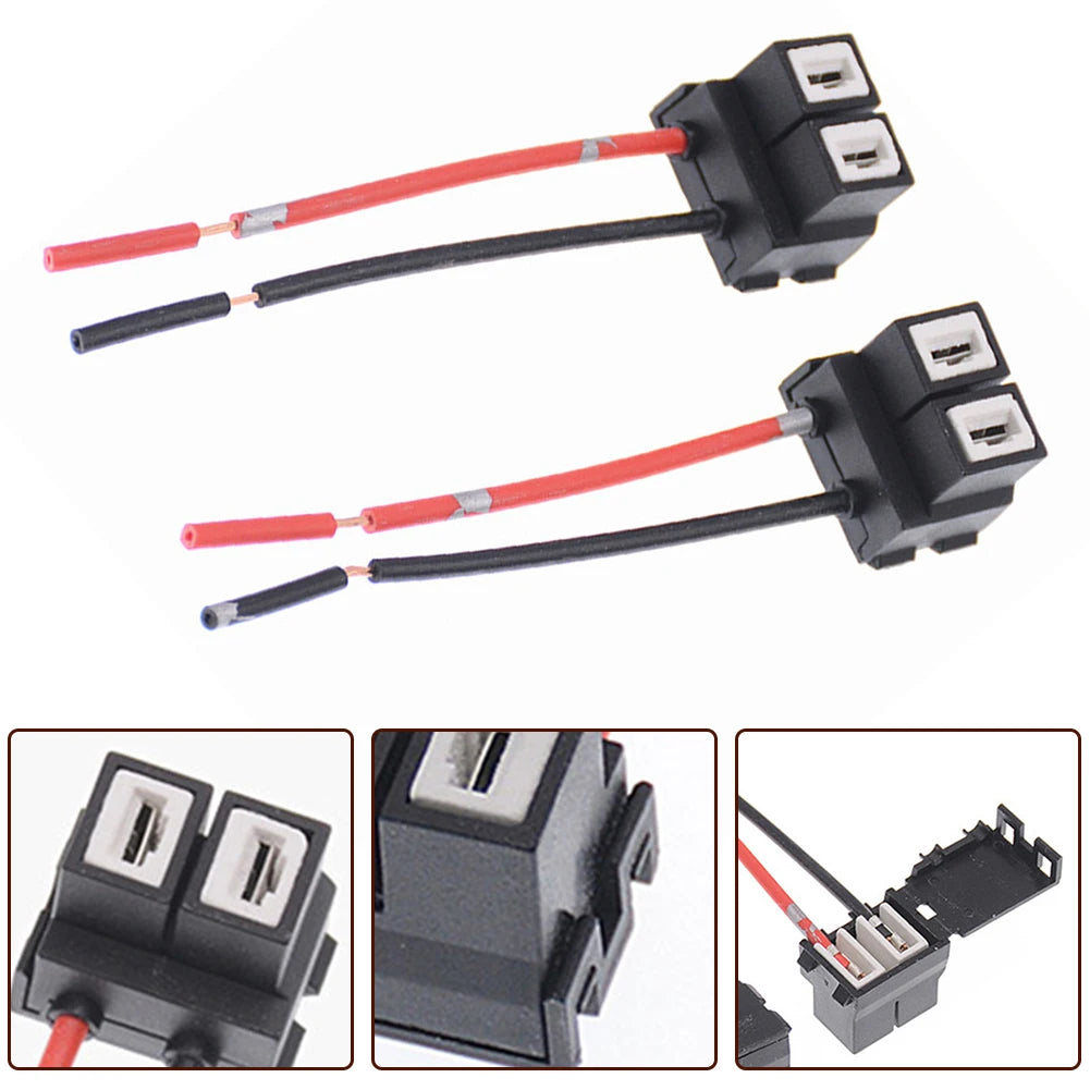 2pcs Socket Adapter Wiring Harness Sockets Car Wire Connector Cable