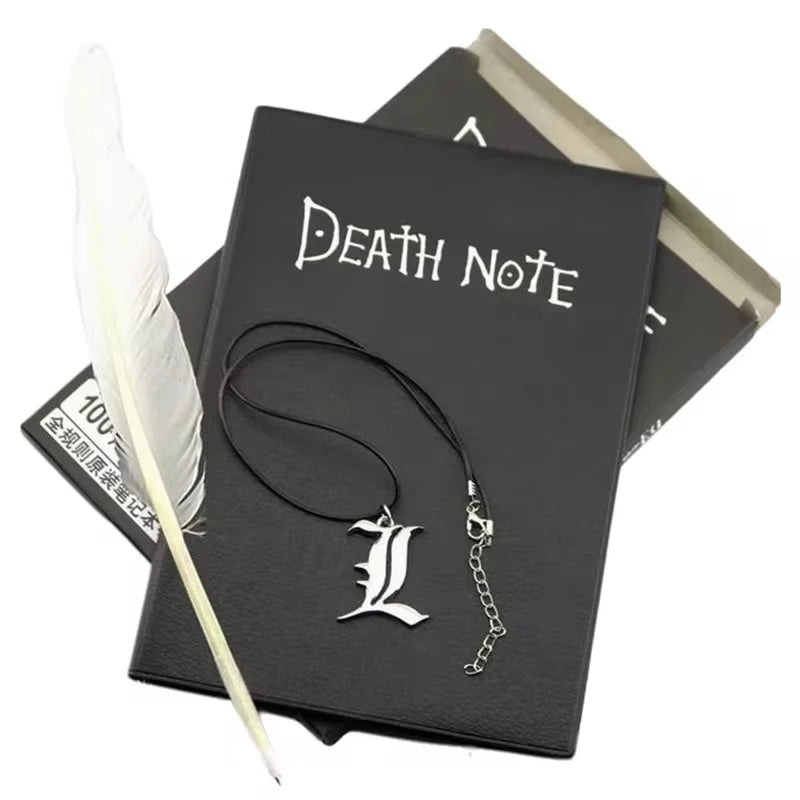 Hot Notebook A5 Anime Notebook Set Leather Journal And Necklace