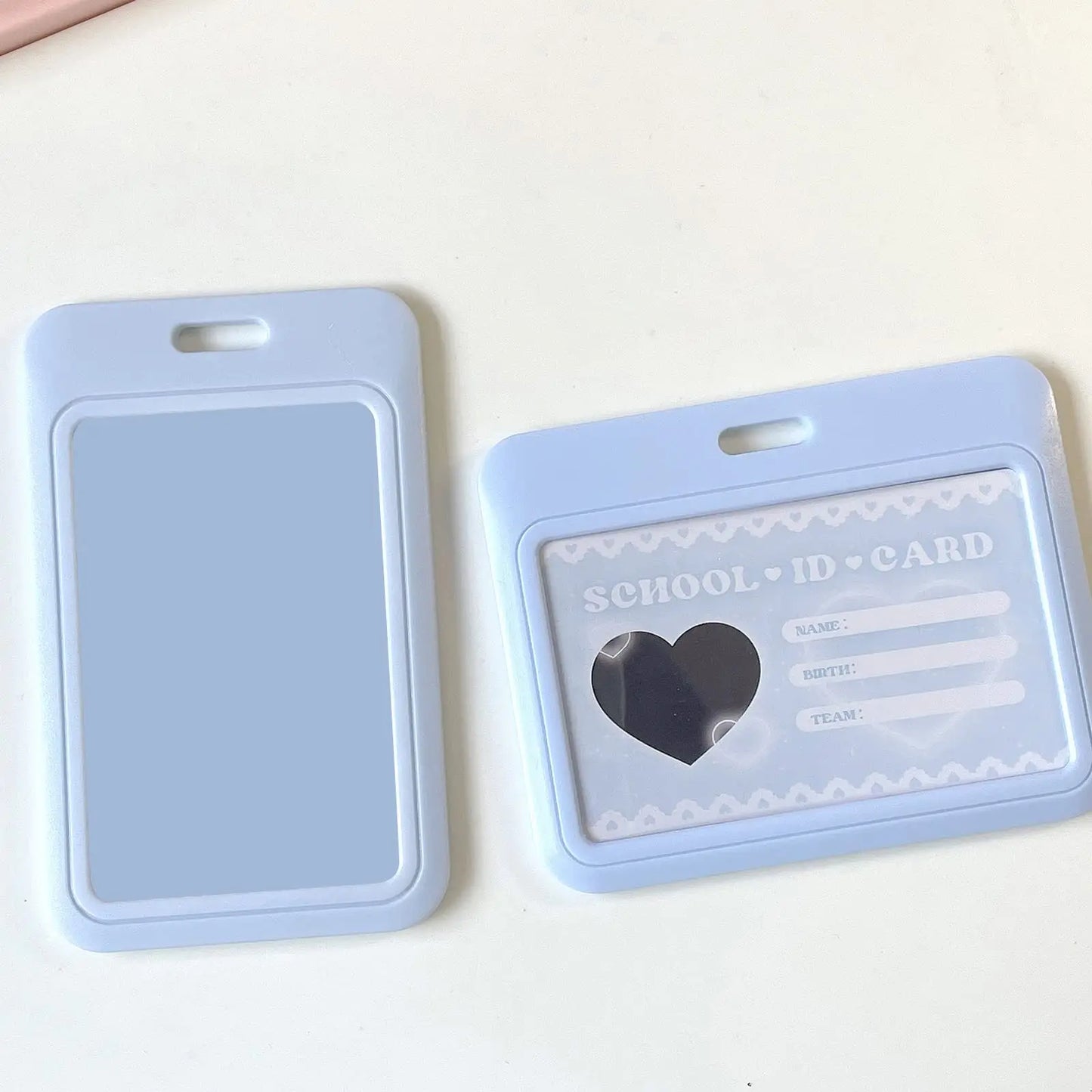 Blue Card Holder Kawaii Baby Blue Milk Photo Credit Card ID Bank Card