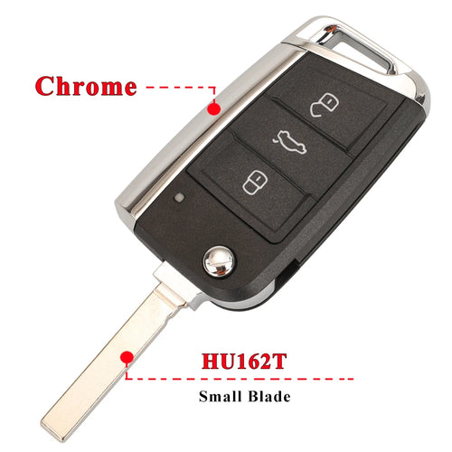 jingyuqin Flip Car Key Shell Case Fob For VW Golf 7 Sportsvan GTI MK7