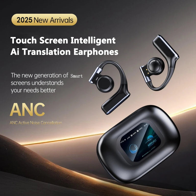 2025 New Touch Screen Intelligent Ai Translation Earphones