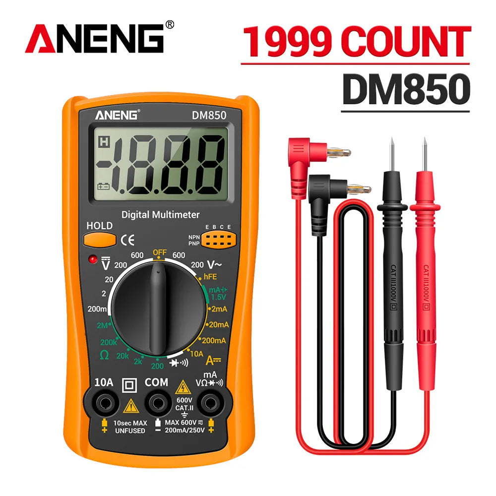 ANENG DM850 Digital Multimeter Automatic Professional 1999 Counts Auto