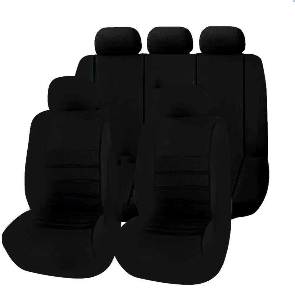 Waist Line Four Seasons General Five Seat Car Cloth Seat Cover 9 Sets