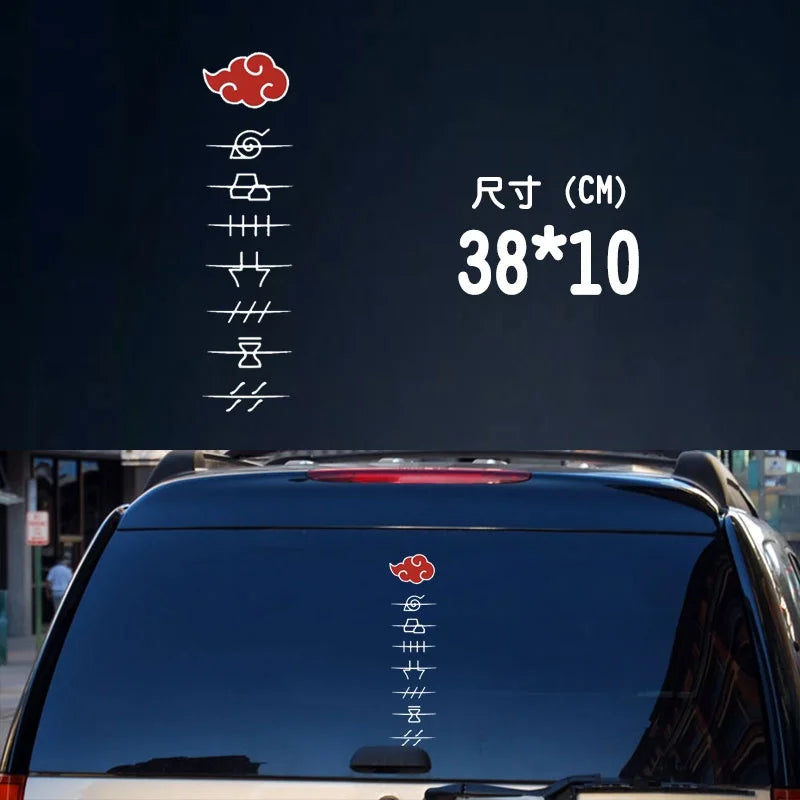 New Naruto Akatsuki Car Stickers Decorate Car Windows Glass Cartoon