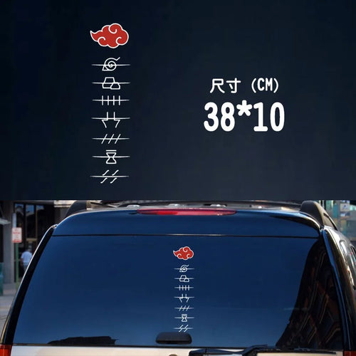 New Naruto Akatsuki Car Stickers Decorate Car Windows Glass Cartoon