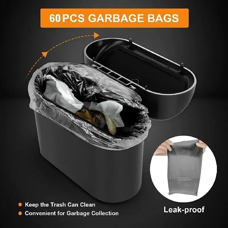 Universal Organizer Car Clamshell Trash Bin Hanging Vehicle Garbage