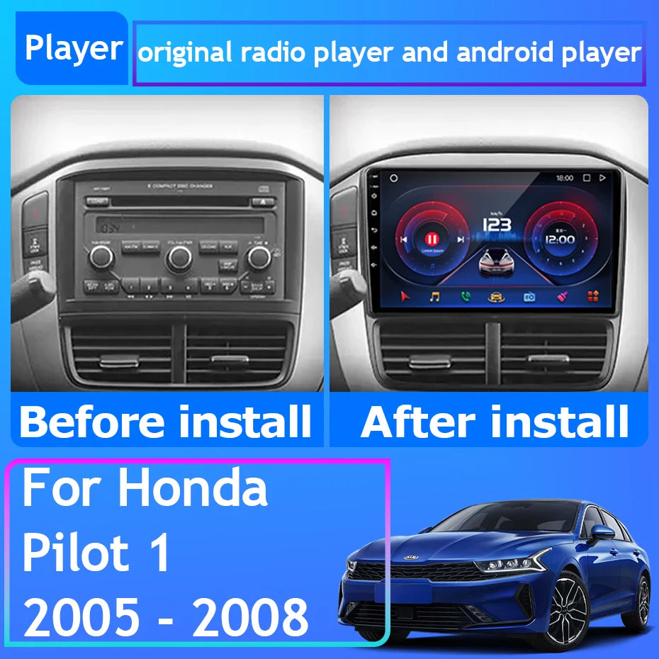 Car Radio Carplay For Honda Pilot 1 2005 - 2008  GPS Navigation
