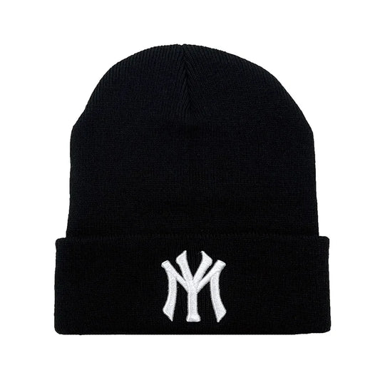 Unisex WY Letter Embroidery Beanies Autumn Winter Warm Hat Hip Caps