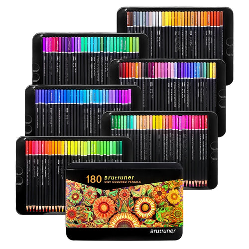 Brutfuner 48/72/120/150/160/180Colors Pencils Professional Oil Wood