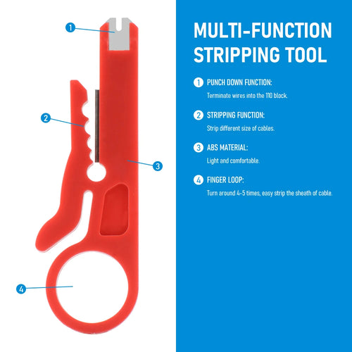 Cable Stripping Wire Cutter Crimping Tool Multi Stripper Knife Crimper
