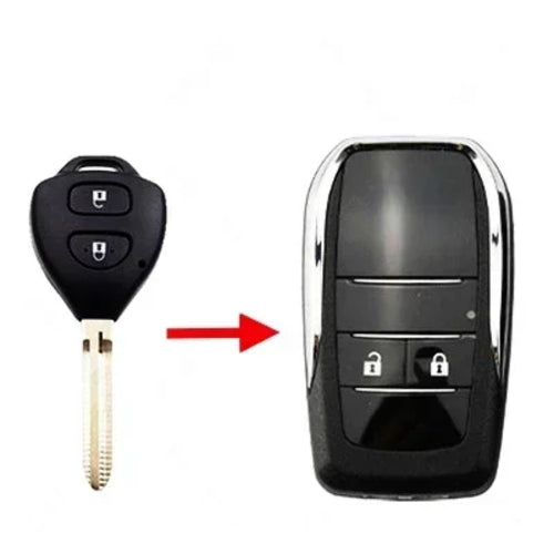 New Car Key Shell Modified Flip Folding Remote Key Case Shell for