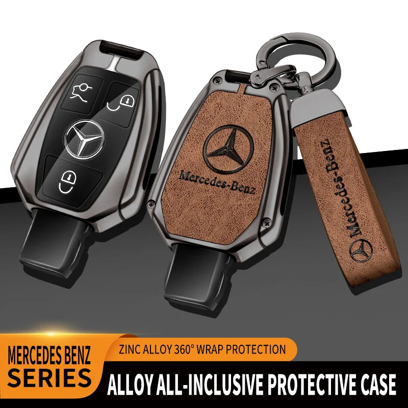 Car Zinc Alloy Key Case Bag Metal Key Shell For Mercedes-Benz A B C E