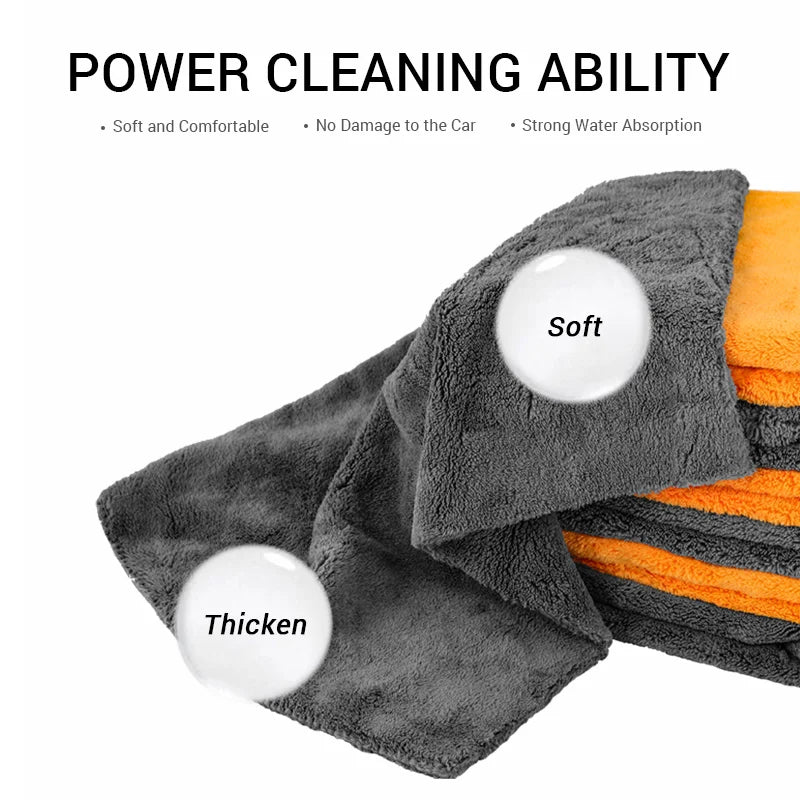 SEAMETAL 40X40cm Microfiber Towels Car Care Washing Thicken Towel Car