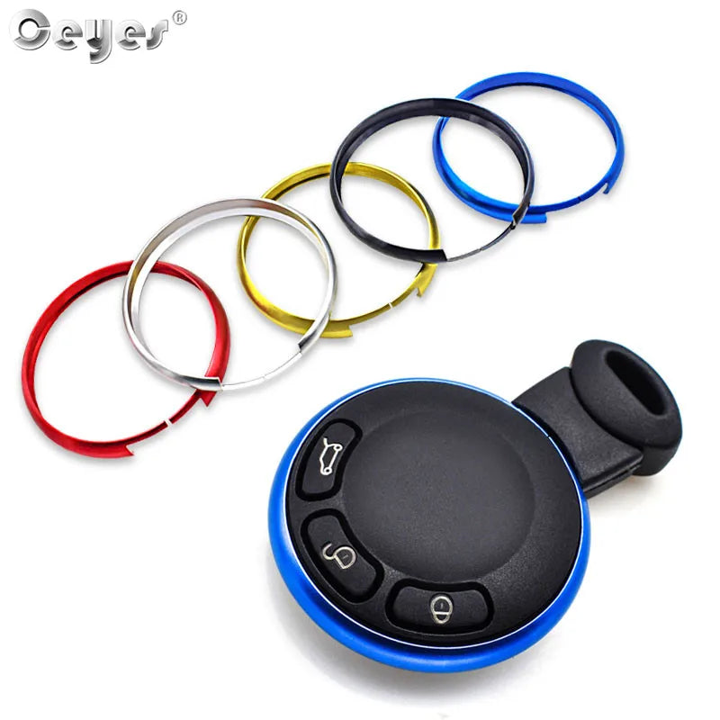 Car Aluminum Alloy Styling Key Ring Stickers Case Cover For Bmw Mini