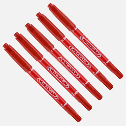 5/10 Pcs Twin Tip Permanent Marker Black/Blue/Red Oil Marker Pen Fine