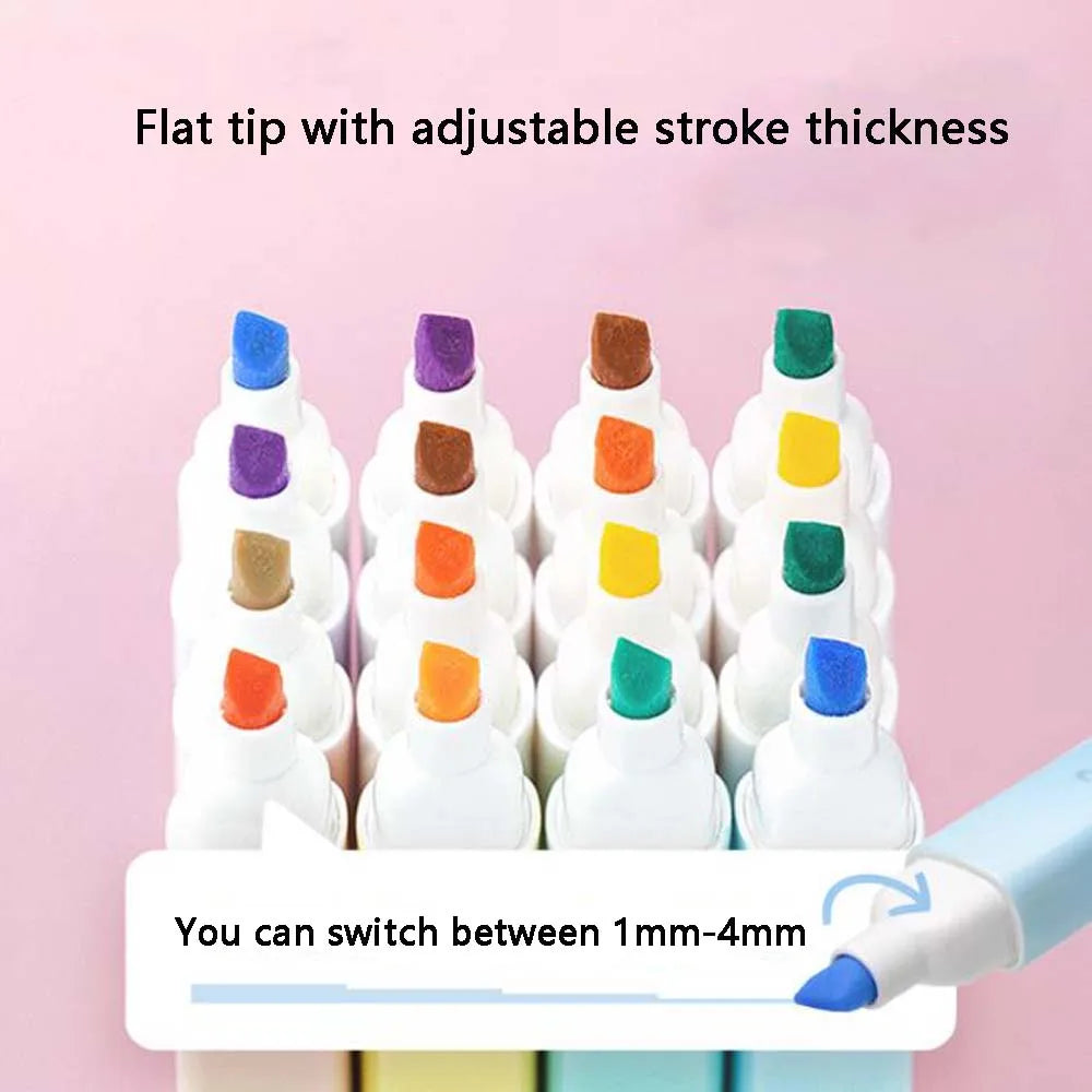 Creative Cat Claw 6 Double Head Highlighters Square Design Is Not Easy