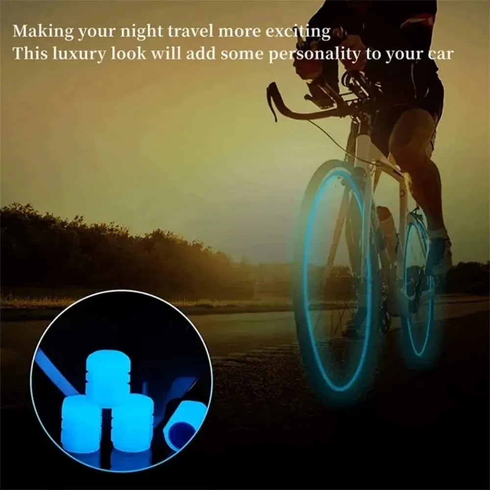 20Pcs Mini Luminous Tire Valve Caps Car Motorcycle Colorful Glowing