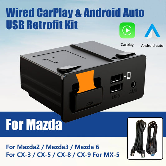 Mazda CarPlay and Android Auto USB Media Hub Retrofit Kit, Support
