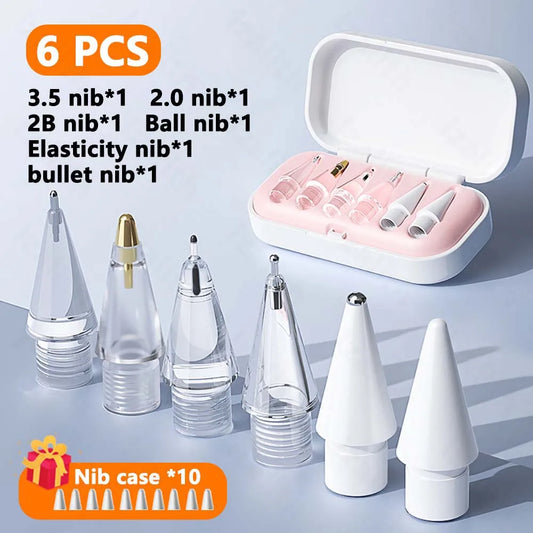 Replacement Pencil Tips for Apple Pencil 1st 2nd 3th(USB-C) 4/6 Pcs 2B