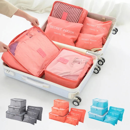 6 Pcs Travel Luggage Storage Bags, Versatile Lightweight Storage