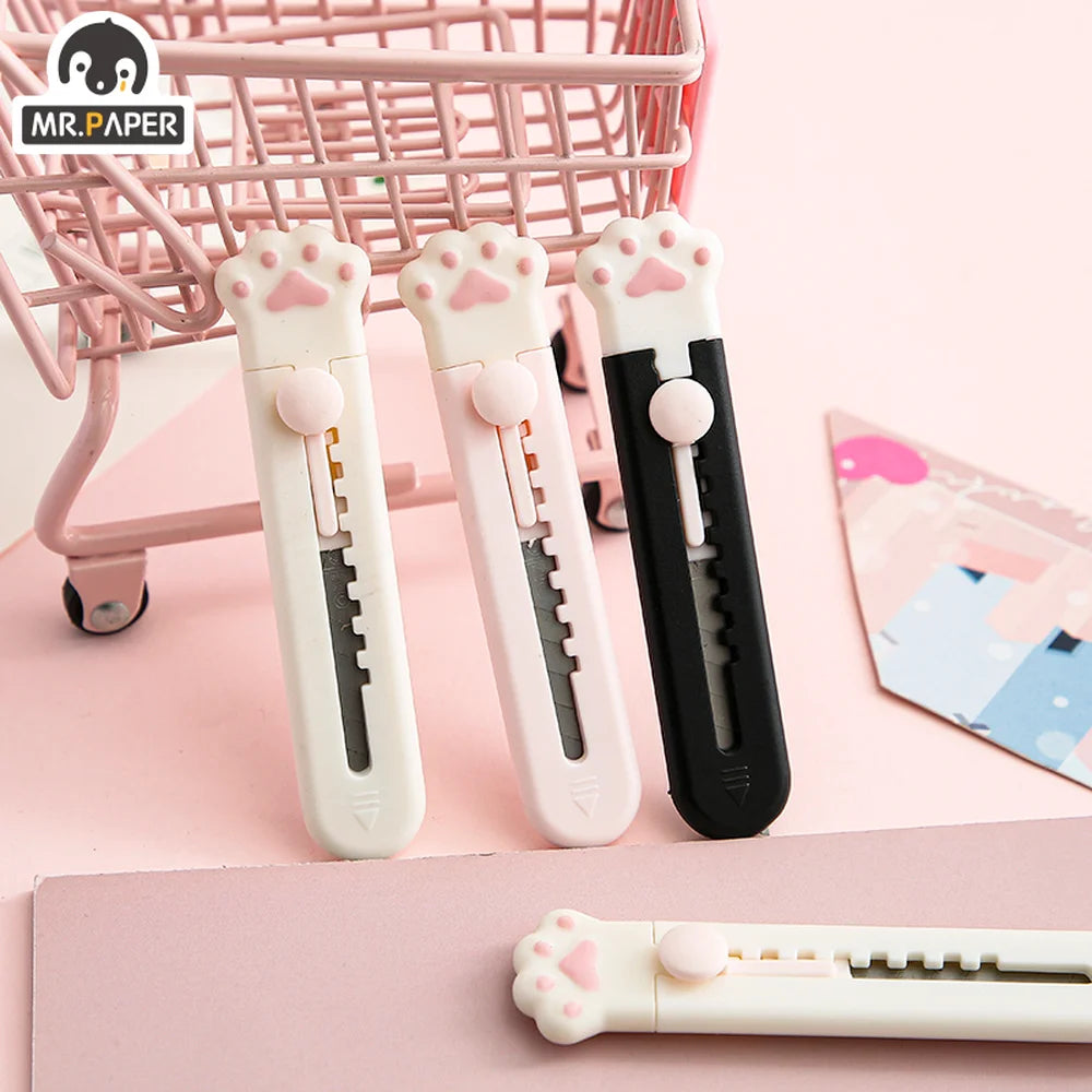 Mr.Paper Mini Portable Cat Claw Utility Knife Cute Creative Exquisite