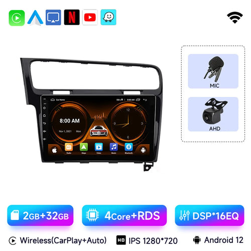 JIUYIN 10.1 Inch  Android 13 Auto Radio for VW Golf 7 2013-2017