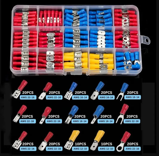 280PCS Wiring Cold Crimp Terminals Boxed PVC Insulated Terminal Block