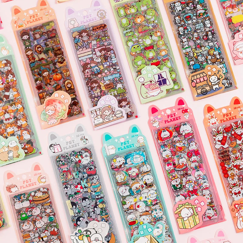 150PCS+ Card Kawaii Scrapbooking Bicycle Decals Gift Frog Students