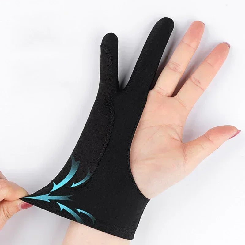 S/M/L Two-Finger Drawing Gloves Anti-touch Anti-fouling for Tablet