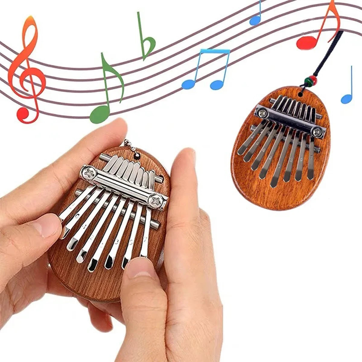 8 Key Mini Wooden Kalimba High Quality Exquisite Finger Thumb Piano