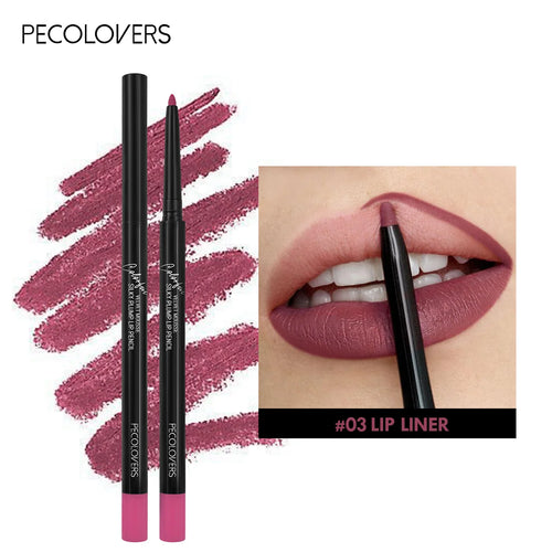 Waterproof Matte Lipliner Pencil Red Contour Tint Lipstick Long