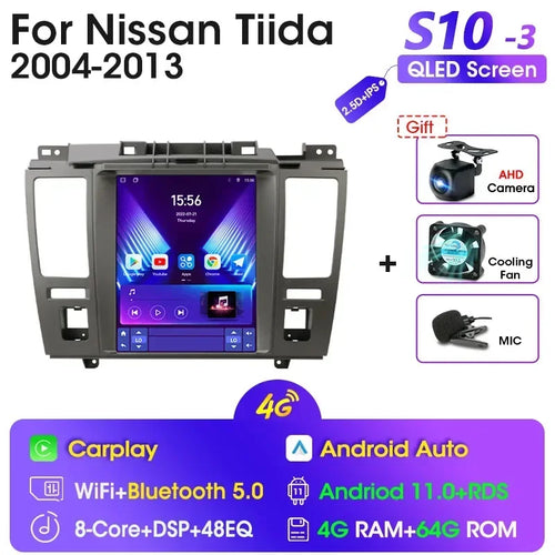 JMCQ 2 Din Car Radio Multimedia Video Player For Nissan Tiida C11