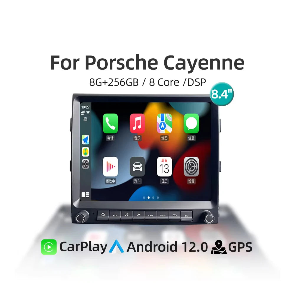 Qualcomm Car Radio For Porsche Cayenne 2011-2017 Android 12 CarPlay