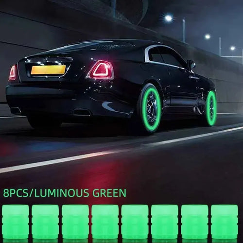 8PCS Luminous Valve Motorcycle Bicycle Bike Car Wheel Tyre Hub Cap
