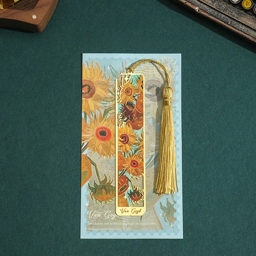 4 Colors Metal Sunflower Hollow Bookmark Chinese Style Creative
