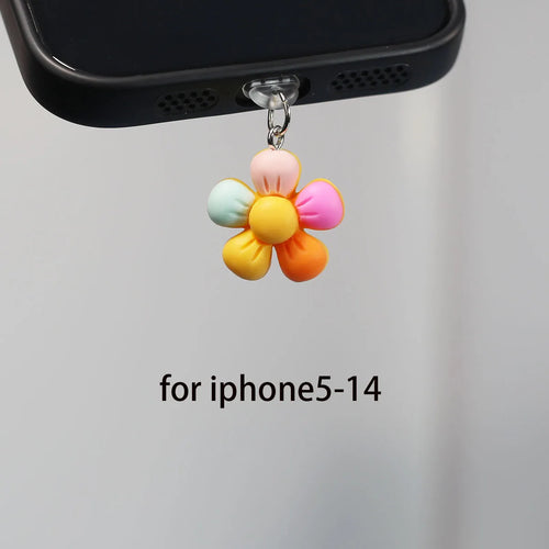 Decorative accessories for phone cases, flowers, phone dust plugs,
