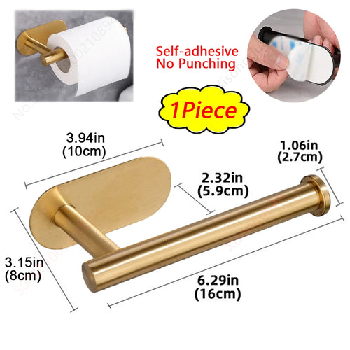 1/2PCS Kitchen Paper Towel Holder Toilet Paper Holder Adhesive Tissue