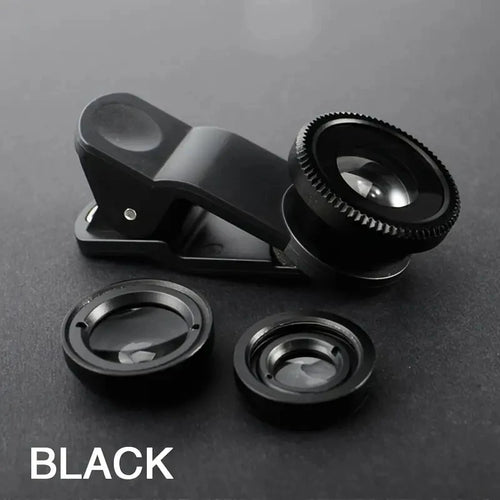 3in1 Fisheye Lens Wide Angle Micro Camera Lens for iPhone 14 13 3IN1