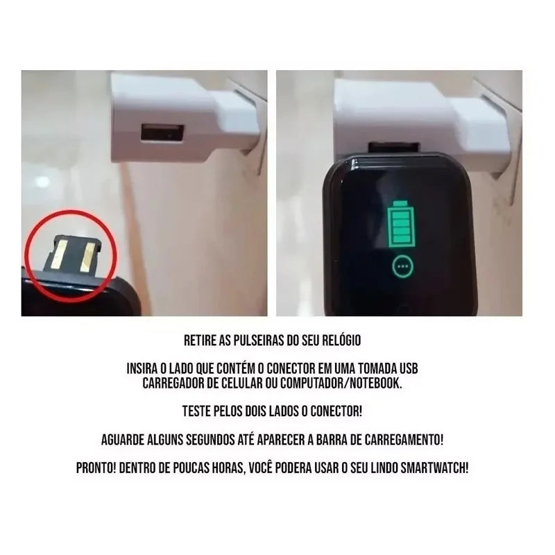 D20 Smart Watch for Men Women Smartwatch Y68 Fitness Tracker Sports