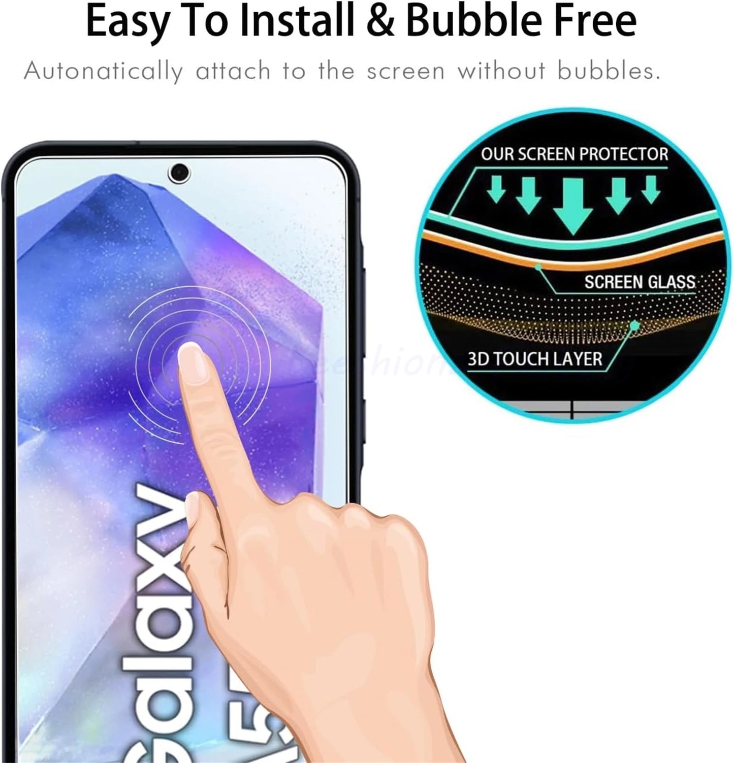 2/4Pcs 10D Tempered Glass For Samsung Galaxy A55 A55 5G Screen