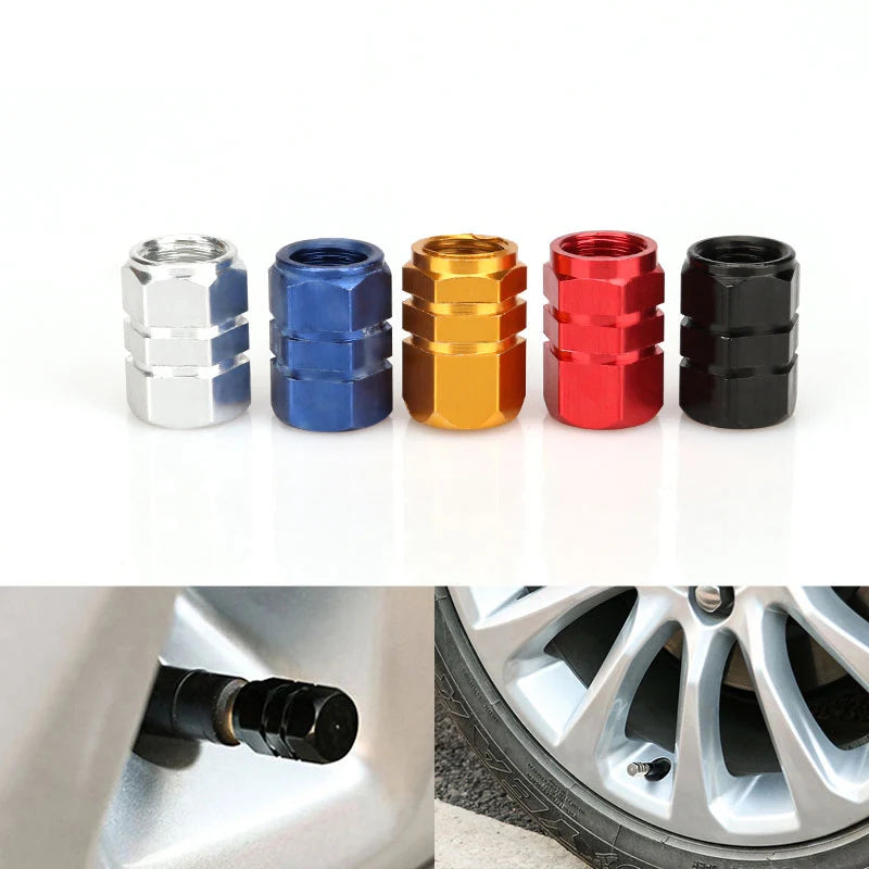 Aluminum Alloy Car Tire Valve Caps Airdust Waterproof Tyre Rim Stem