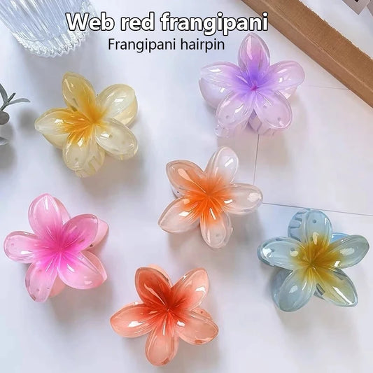 Fashion Egg Flower Hair Clips for Women Bohemia Style Flower Large