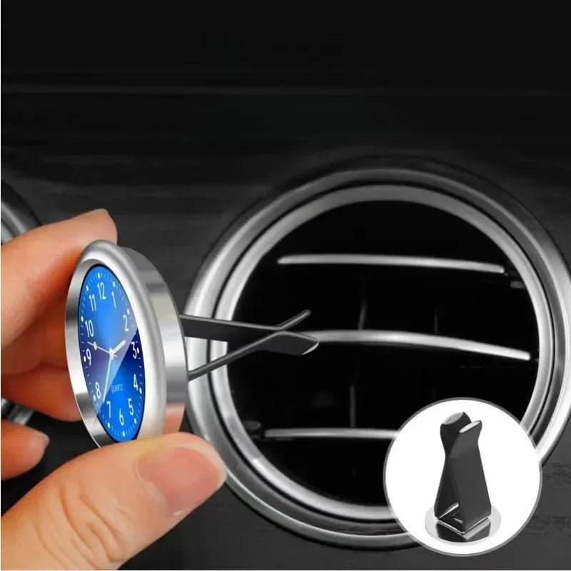 Car Clock Luminous Auto Ornament Mini Automobiles Internal Stick-On