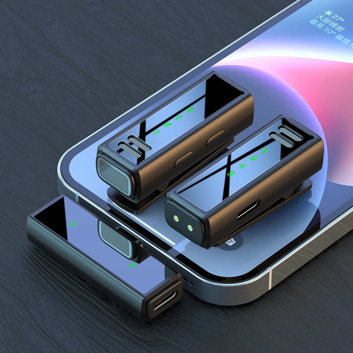 LEETA Wireless Lavalier Microphone Mini Portable Noise Reduction Audio